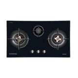 Mayer MMGH7731HI-L (LPG) 76cm 3 Burner Glass Gas Hob